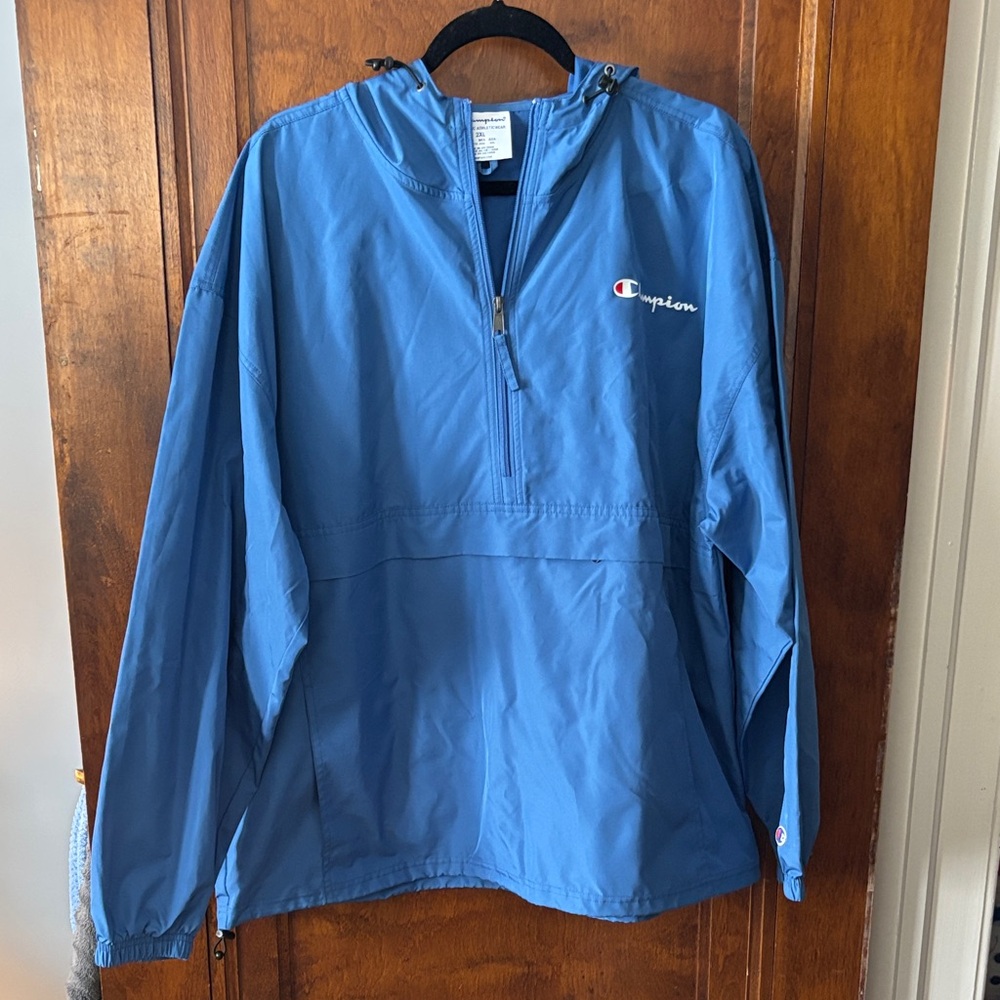 Champion Royal Blue Pullover Stadium Jacket Size 2XL